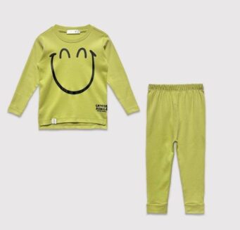 ست راحتی پنبه ای دو رو سبز لیمویی