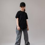 شلوار جین دخترانه زغالی کد 01