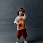 ست تیشرت و شلوارک طرح شیر