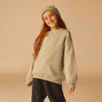 Girls-floral-durs-blouse-green بلوز دورس تو کرک گلدار دخترانه سبز