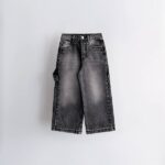 شلوار جین بگ بند دار مشکی