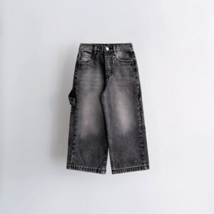 شلوار جین بگ بند دار مشکی