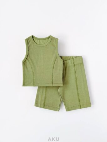 ست راحتی کبریتی دخترانه سبز