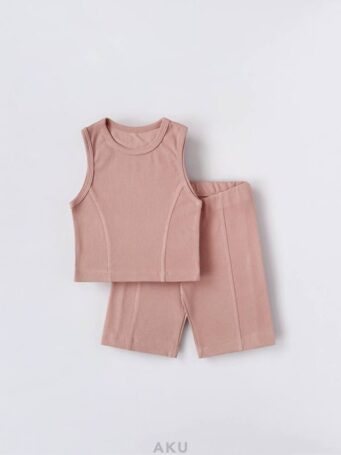 girls-comfort-match-set-peach-min ست راحتی کبریتی دخترانه گلببهی