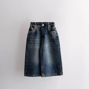 شلوار وایلد لگ جین سرمه ای