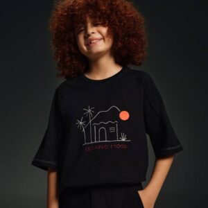 تیشرت طرح island mood پسرانه مشکی