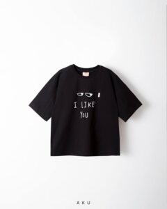 تیشرت طرح I LIKE YOU مشکی AKU