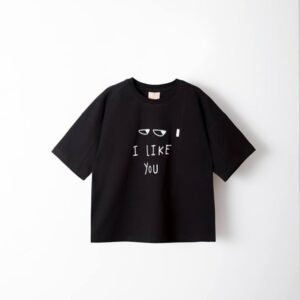 تیشرت طرح I LIKE YOU مشکی AKU
