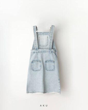 بیلر دامنی جین AKU دخترانه آبی روشن زاویه پشت