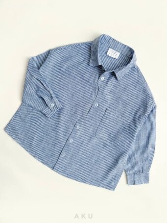 پیراهن (شومیز) راه راه آبی AKU