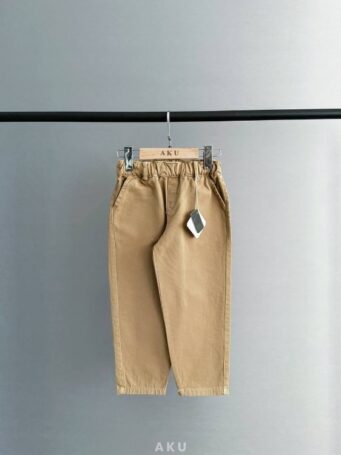 aku-coton-pants-for-boys-brown شلوار کتان راسته AKU پسرانه قهوه ای