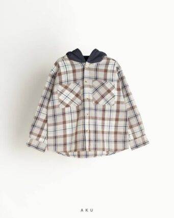 پیراهن چهارخونه پشمی AKU، آبی