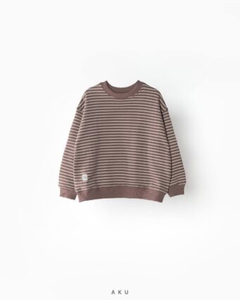 بلوز دورس راه راه AKU، قهوه ای تیره