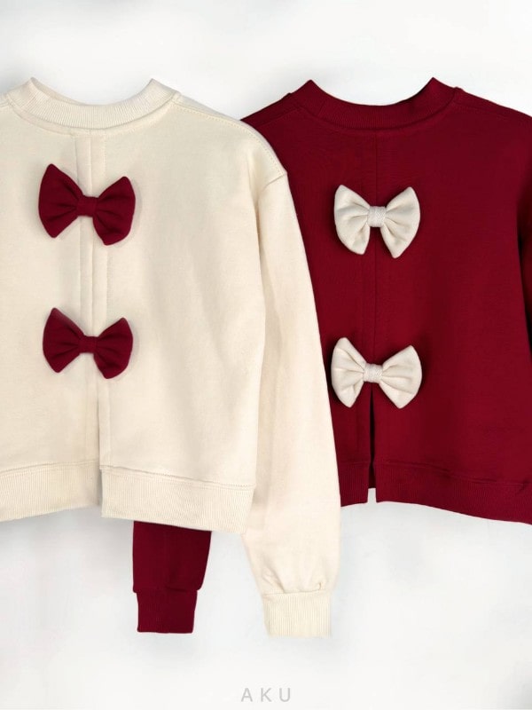girls-fleece-sweatshirt-back-bow بلوز دورس دخترانه پشت پاپیون AKU