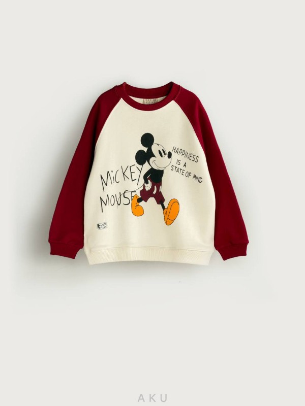 بلوز دورس رگلان بچه گانه طرح میکی موس