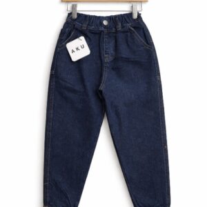 شلوار جین مام فیت سرمه ای AKU